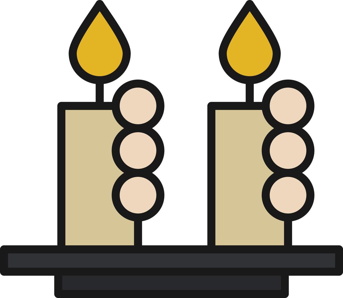 Candle Line Filled vector