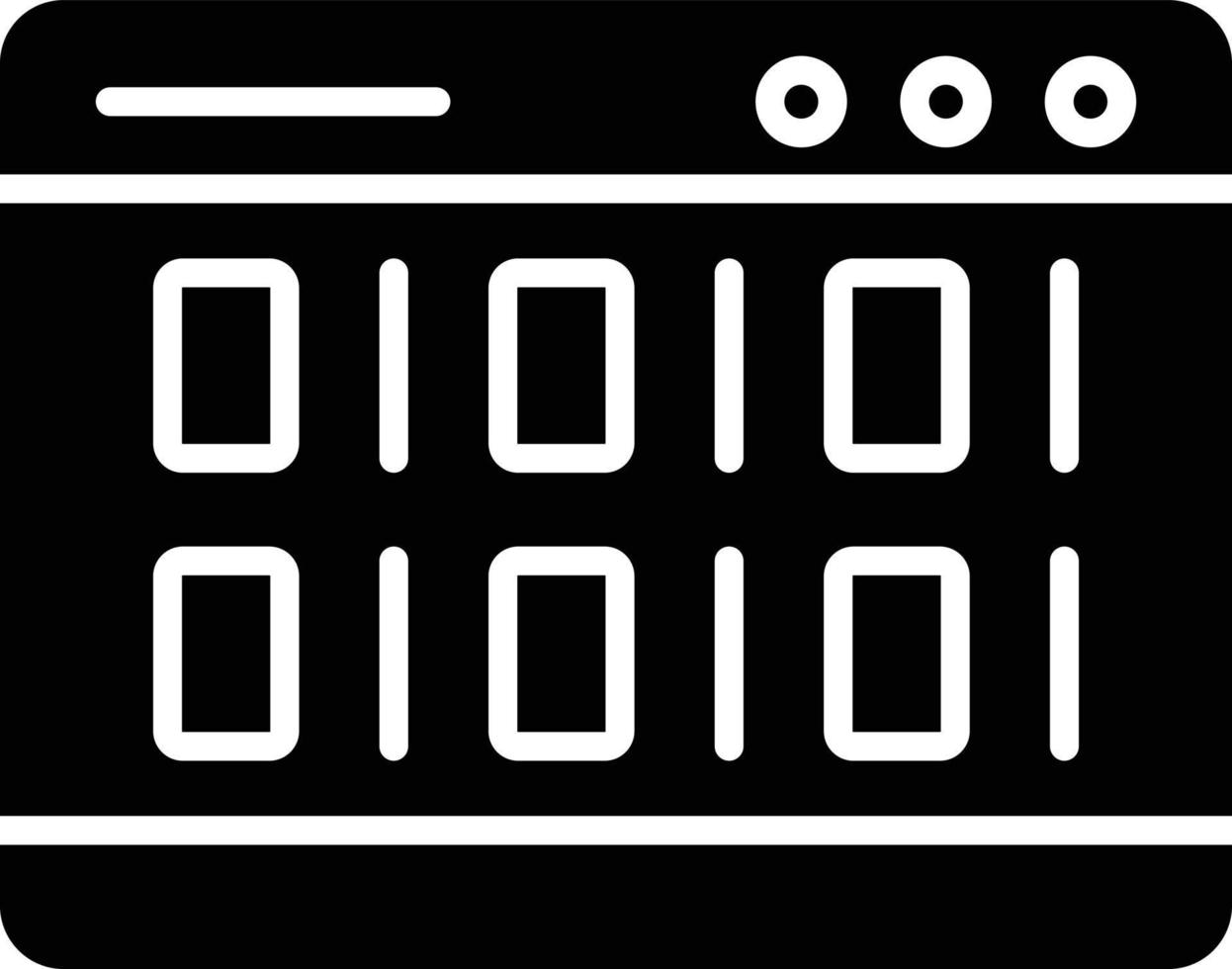 Coding Glyph Icon vector