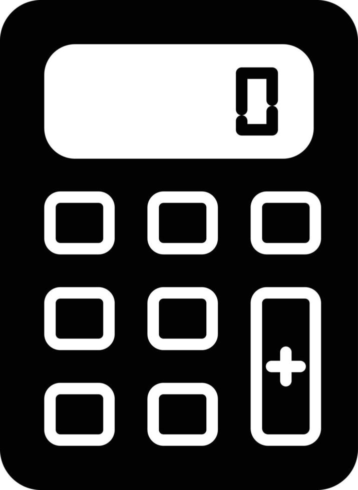 Calculator Glyph Icon vector