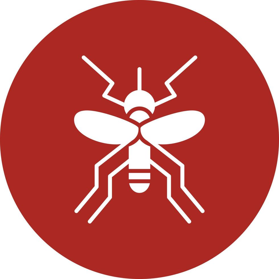 Mosquito Glyph Circle Multicolor vector