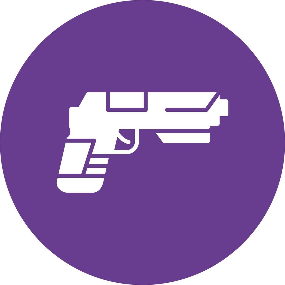 Gun Glyph Circle Multicolor vector