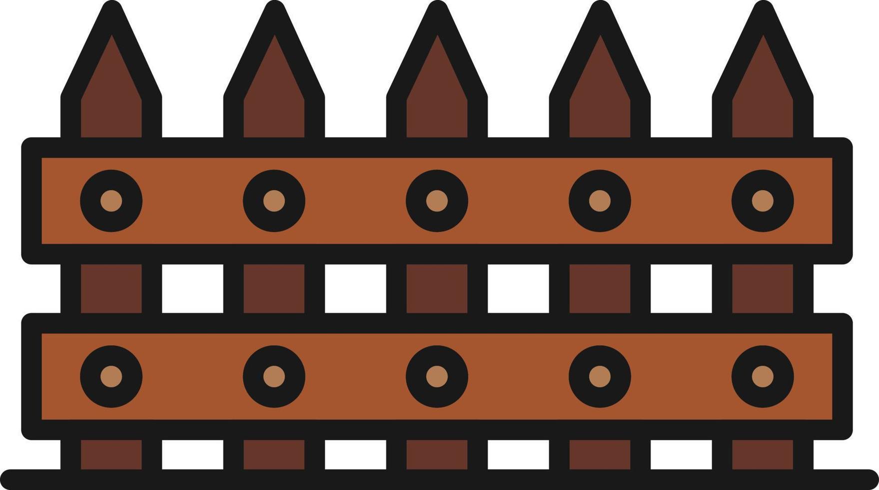 Fence Line Filled vector