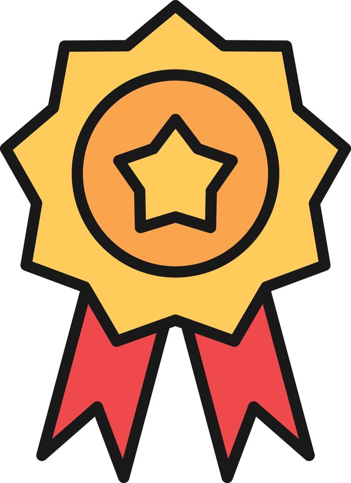 Badge Line Filled vector