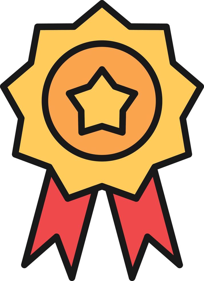 Badge Line Filled vector