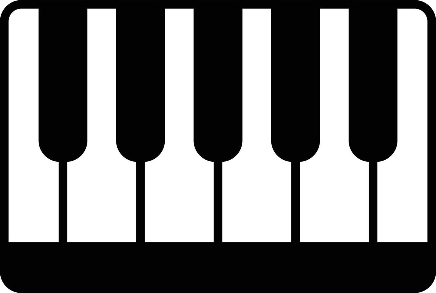 icono de glifo de piano vector