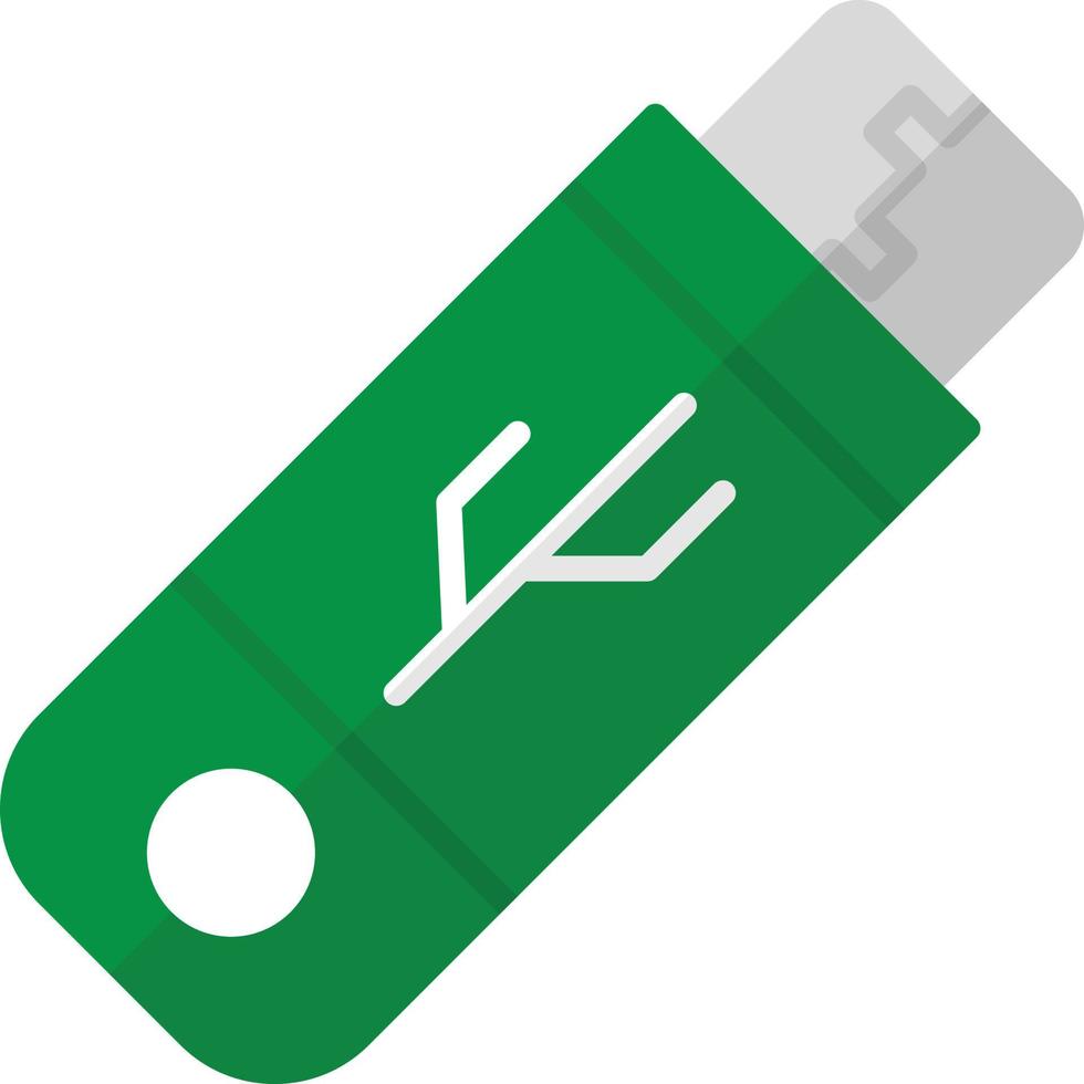 icono plano usb vector