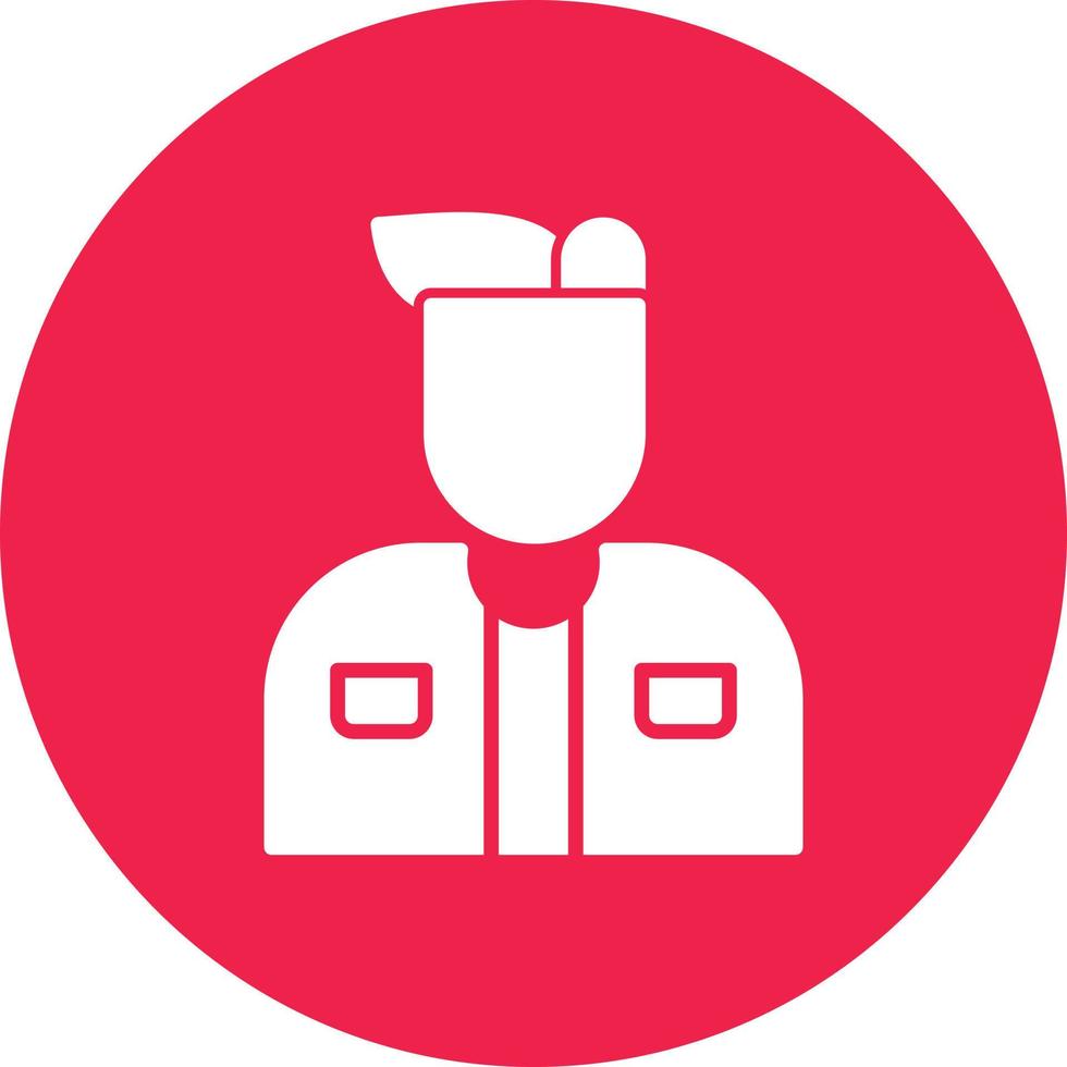 Employee Glyph Circle Multicolor vector