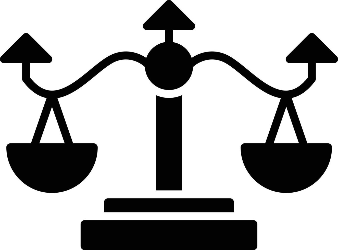 Justice Scale Glyph Icon vector