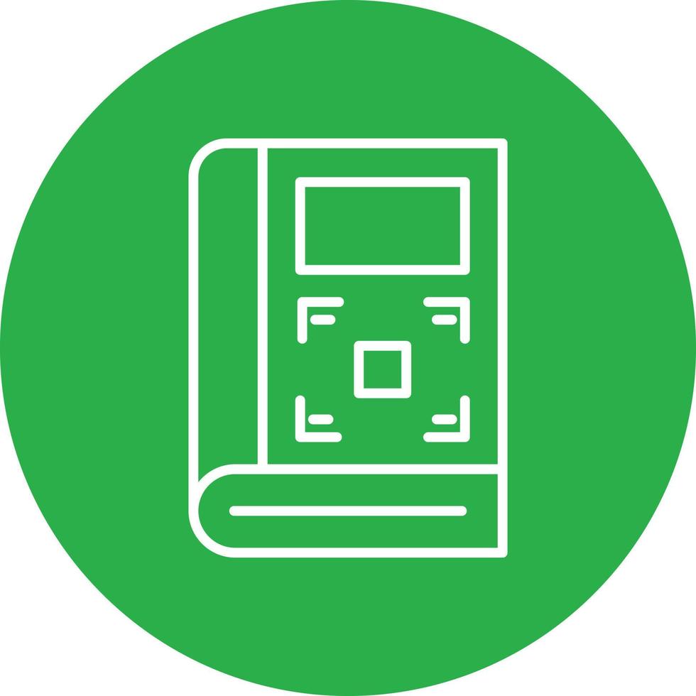 QR Book Line Circle Multicolor vector