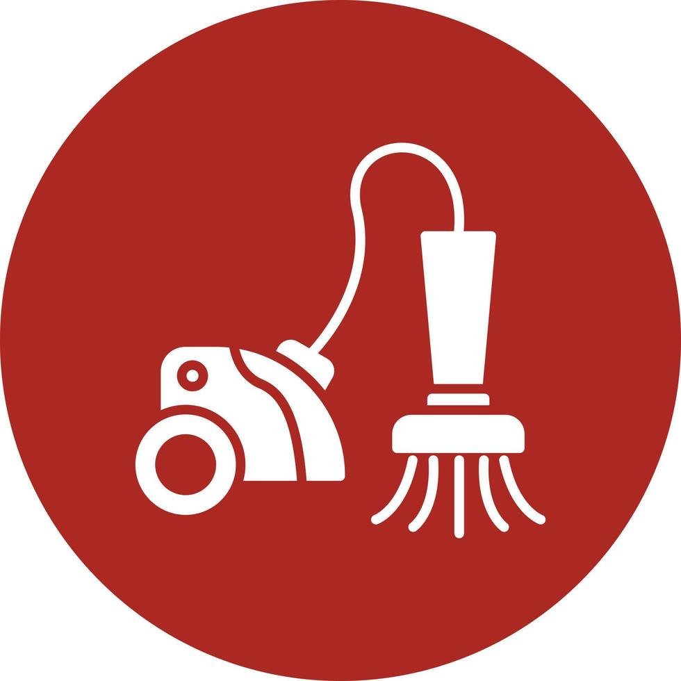Vacuum Cleaner Glyph Circle Multicolor vector