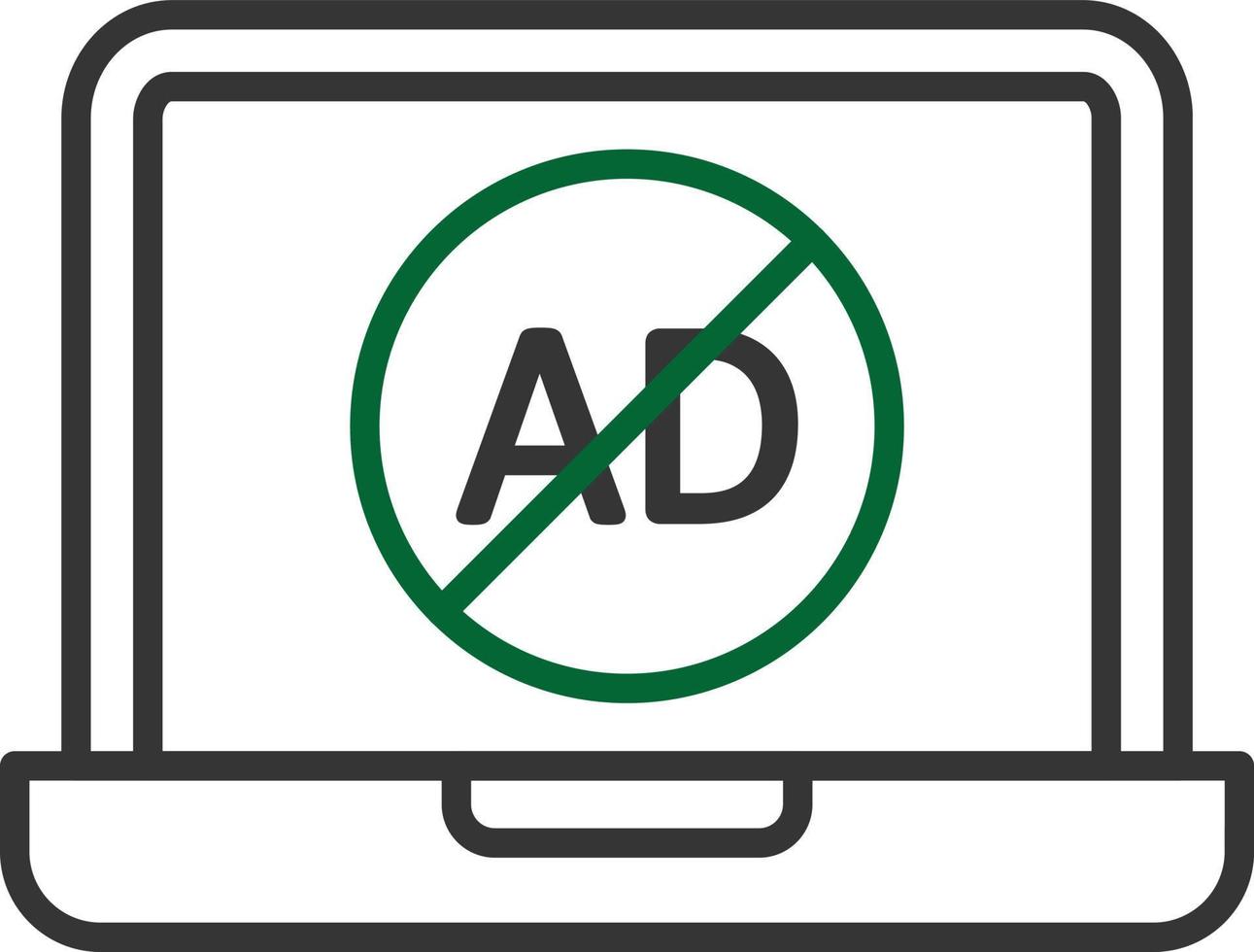 AD Block Line Two Color vector