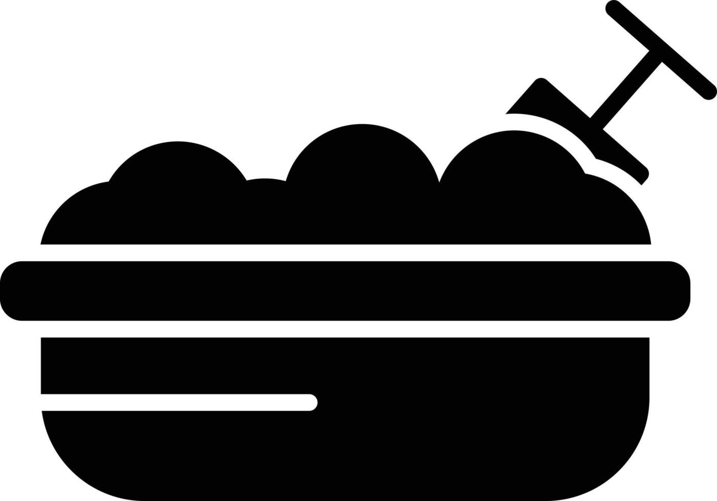 Sand Box Glyph Icon vector