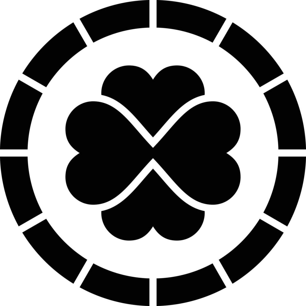 Lucky Coin Glyph Icon vector