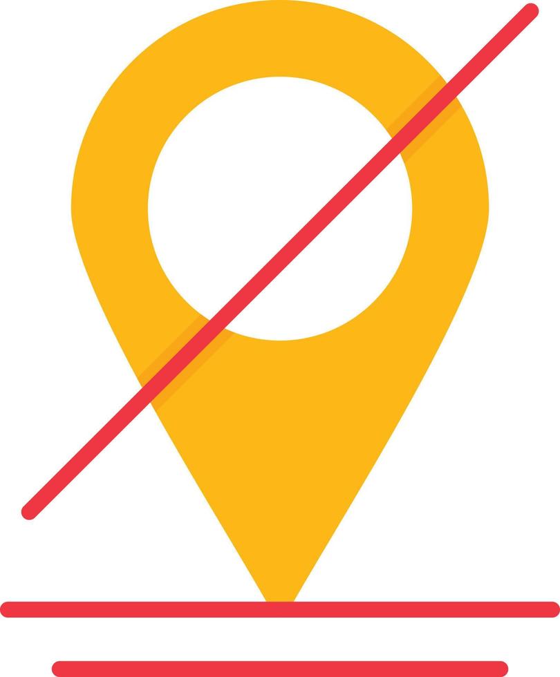 No Gps Flat Icon vector