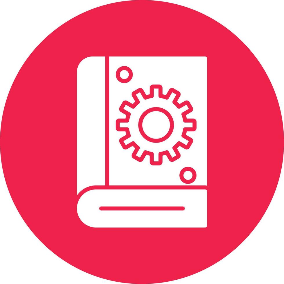 Setting Book Glyph Circle Multicolor vector
