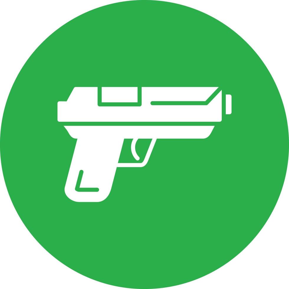 Gun Glyph Circle Multicolor vector