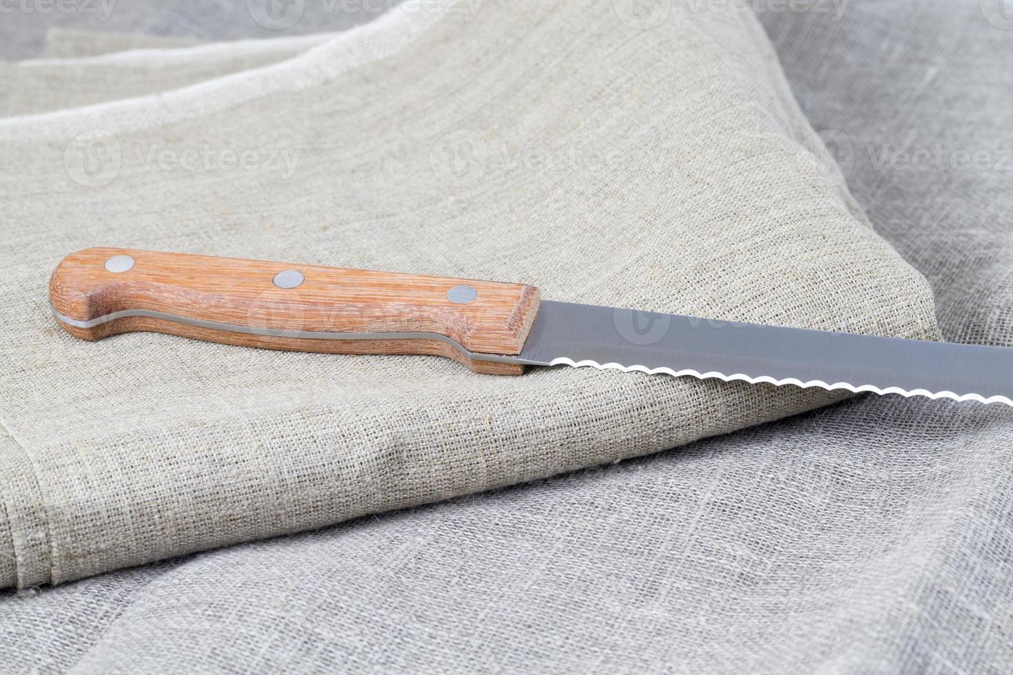 wavy blade of a steel knife photo
