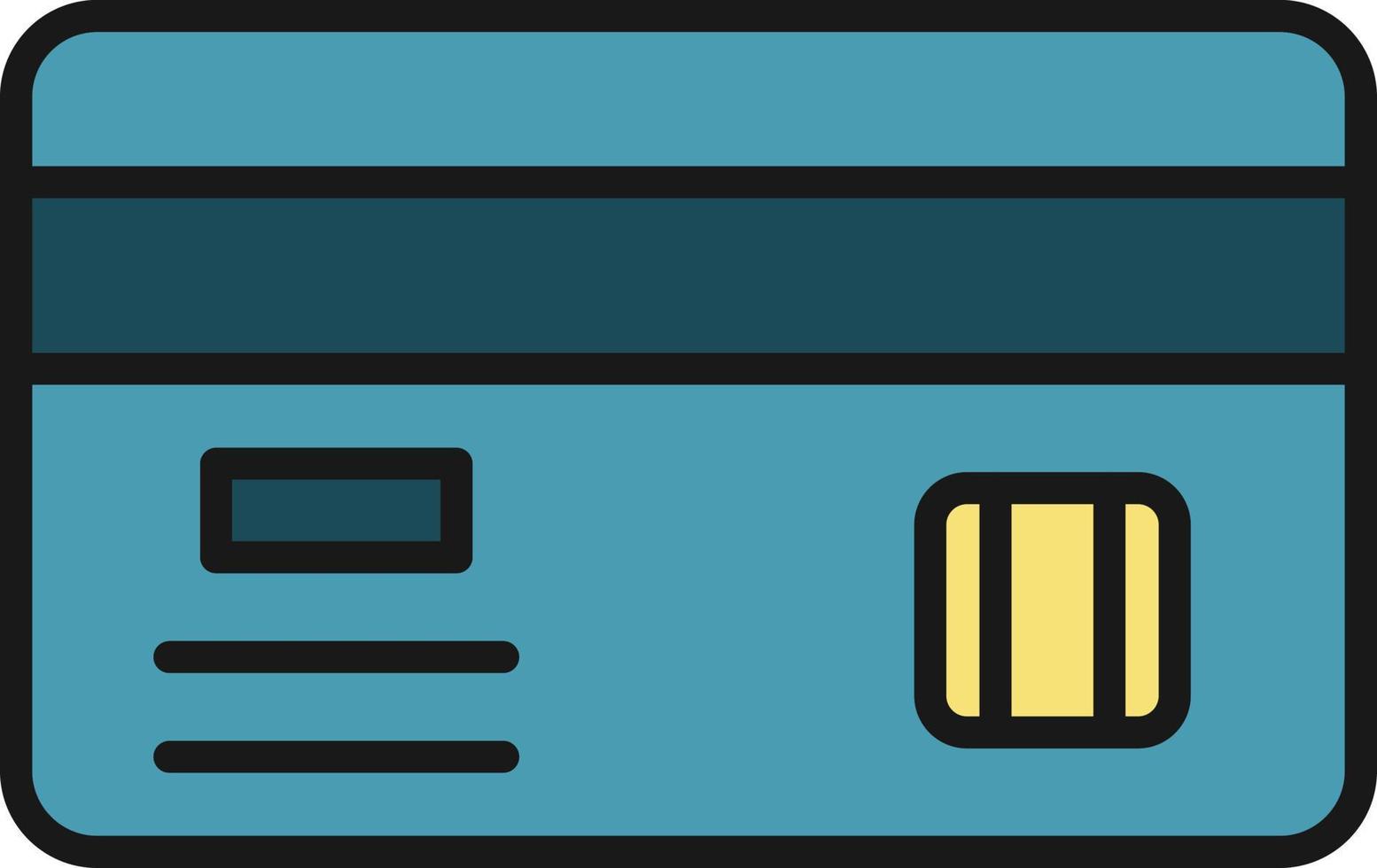 Credit Card Line Filled vector