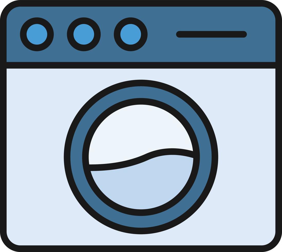 Washing Machine Line Filled vector