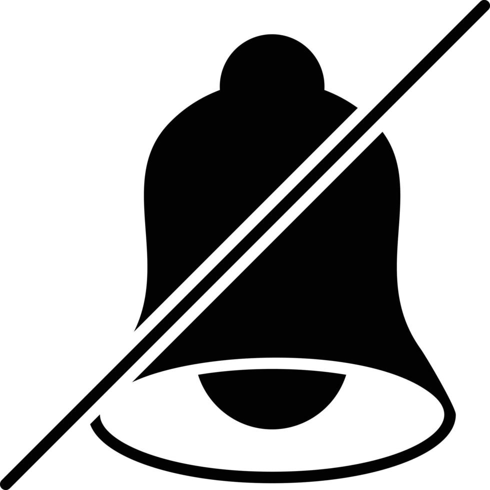 No Alarm Glyph Icon vector