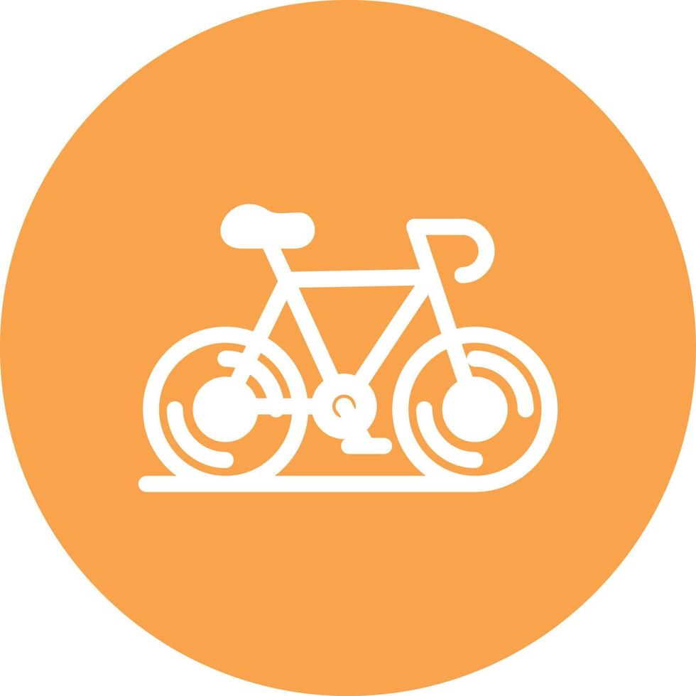 Bicycle Glyph Circle Multicolor vector