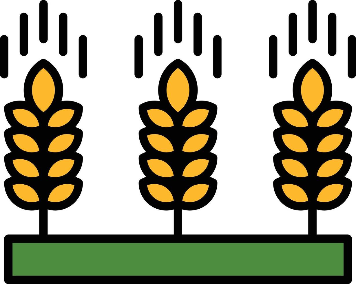 Wheat Line Filled vector