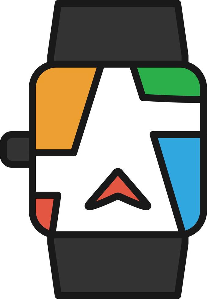 Gps Line Filled vector