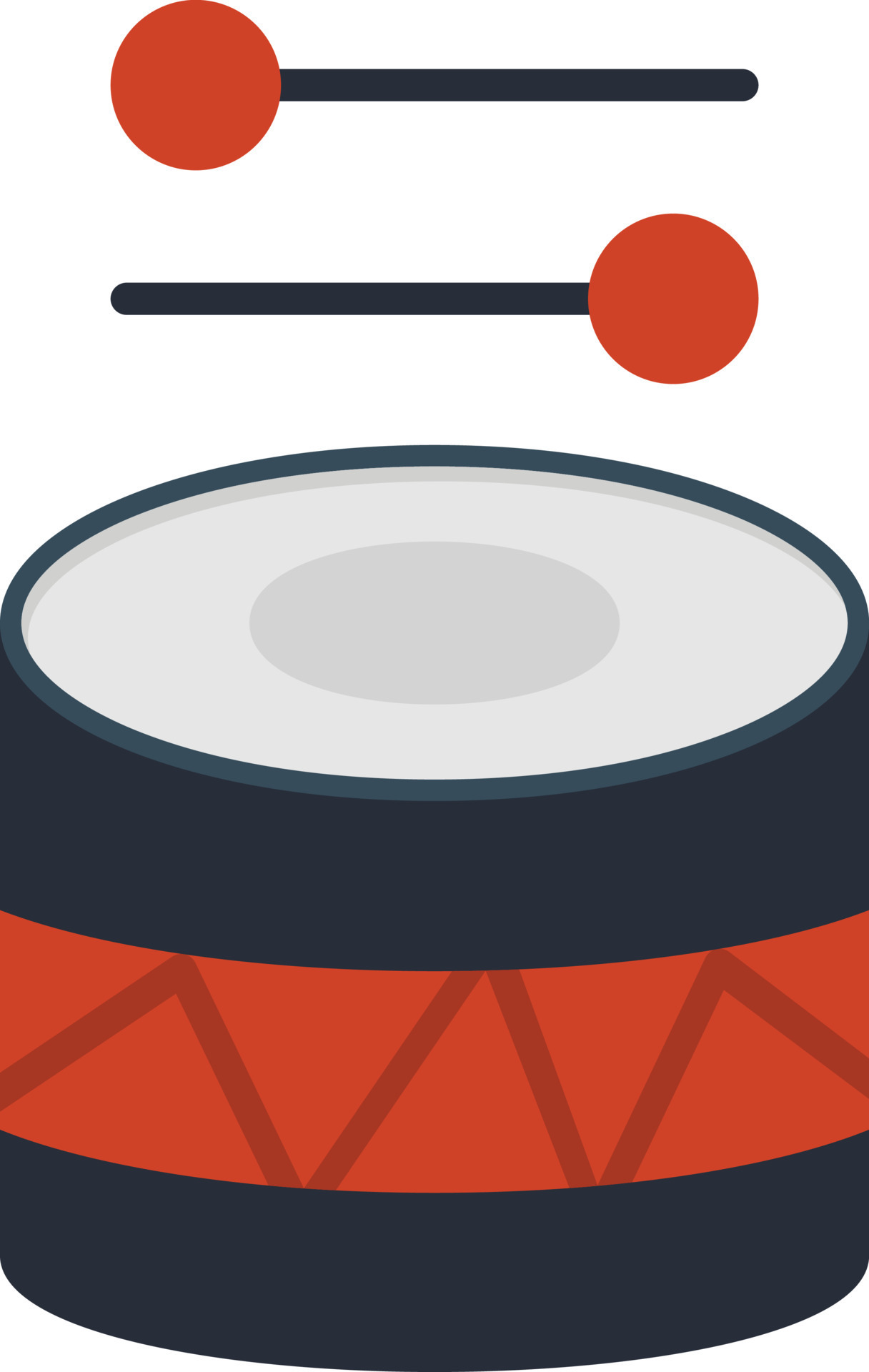 Drum Flat Icon 9428294 Vector Art at Vecteezy