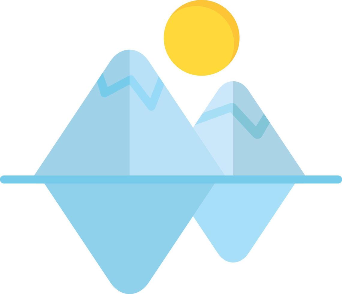 Iceberg Flat Icon vector