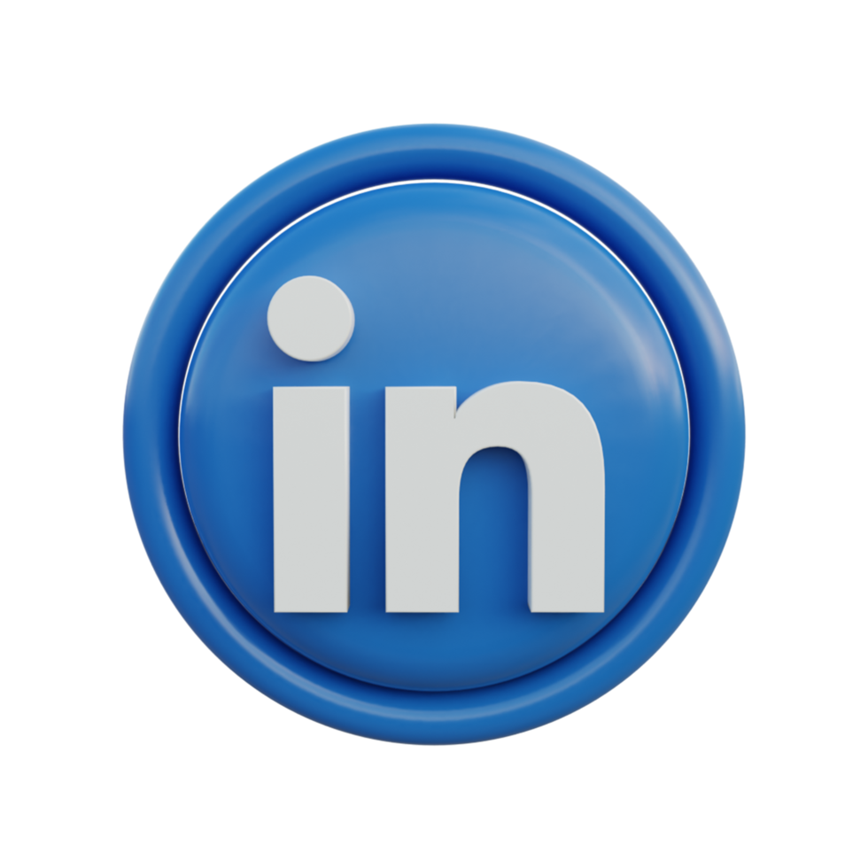 3d social media icons linkedin png