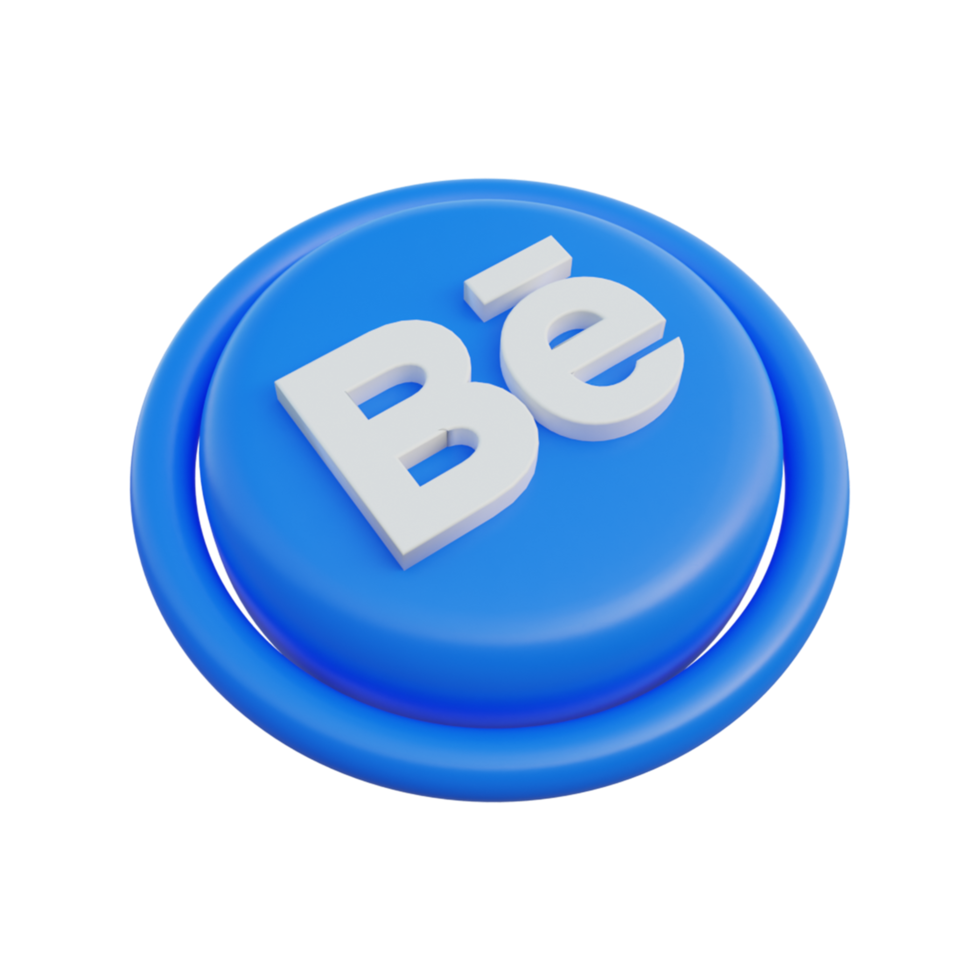 3D-Social-Media-Icons isometrische Behance png