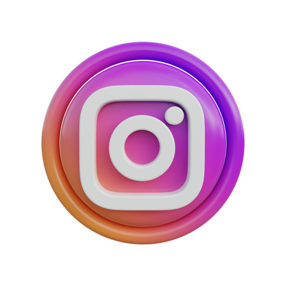 3d sociala medier ikoner instagram png