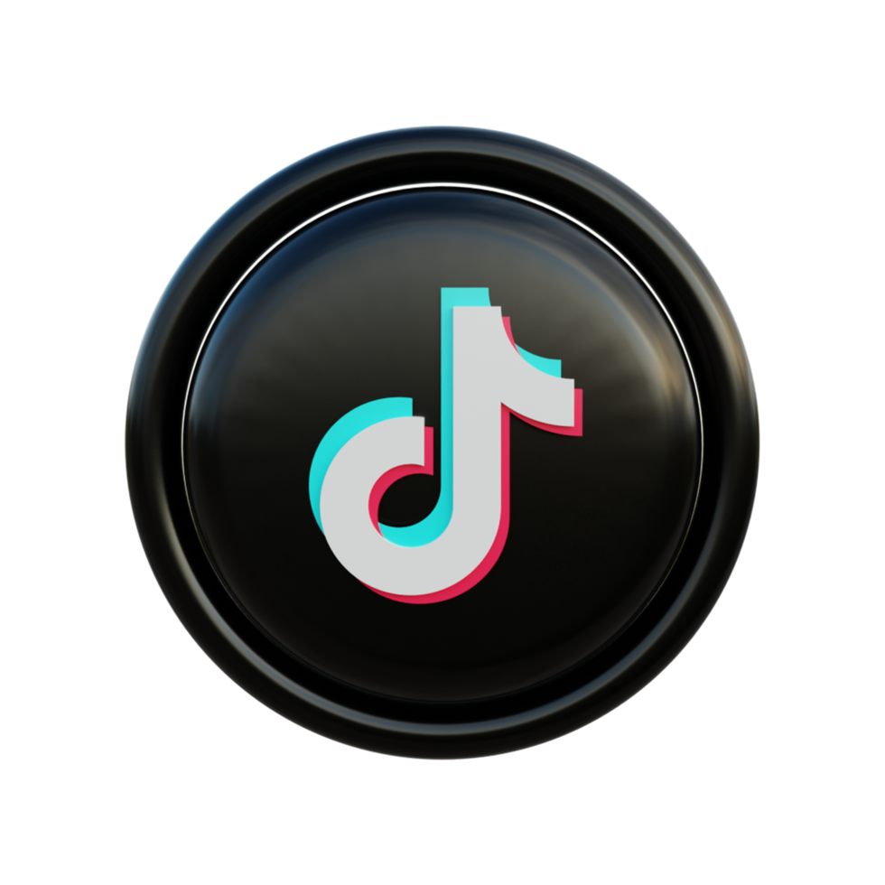 3d social media icons tiktok png