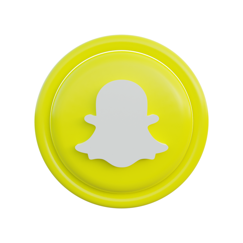 3D-pictogrammen voor sociale media snapchat png