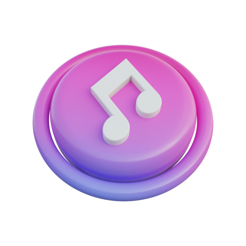 3d social media icons isometric music png