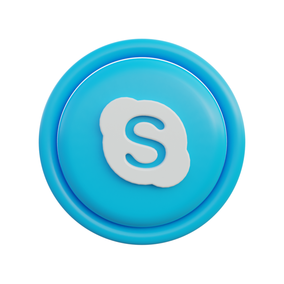 3D-pictogrammen voor sociale media Skype png