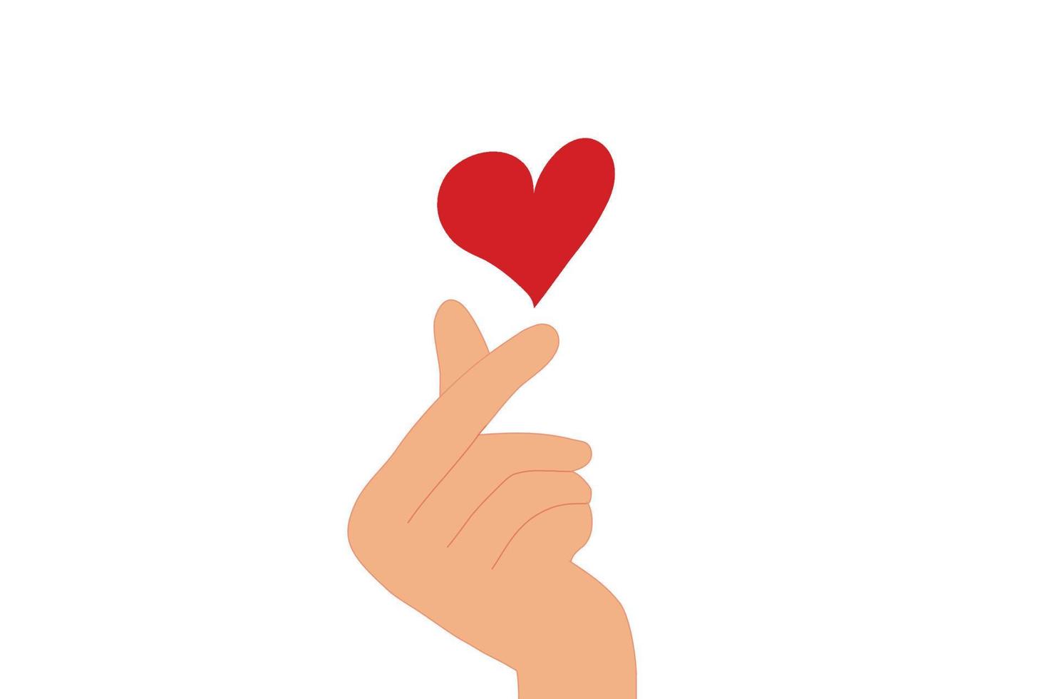 mini corazón en mano aislado vector