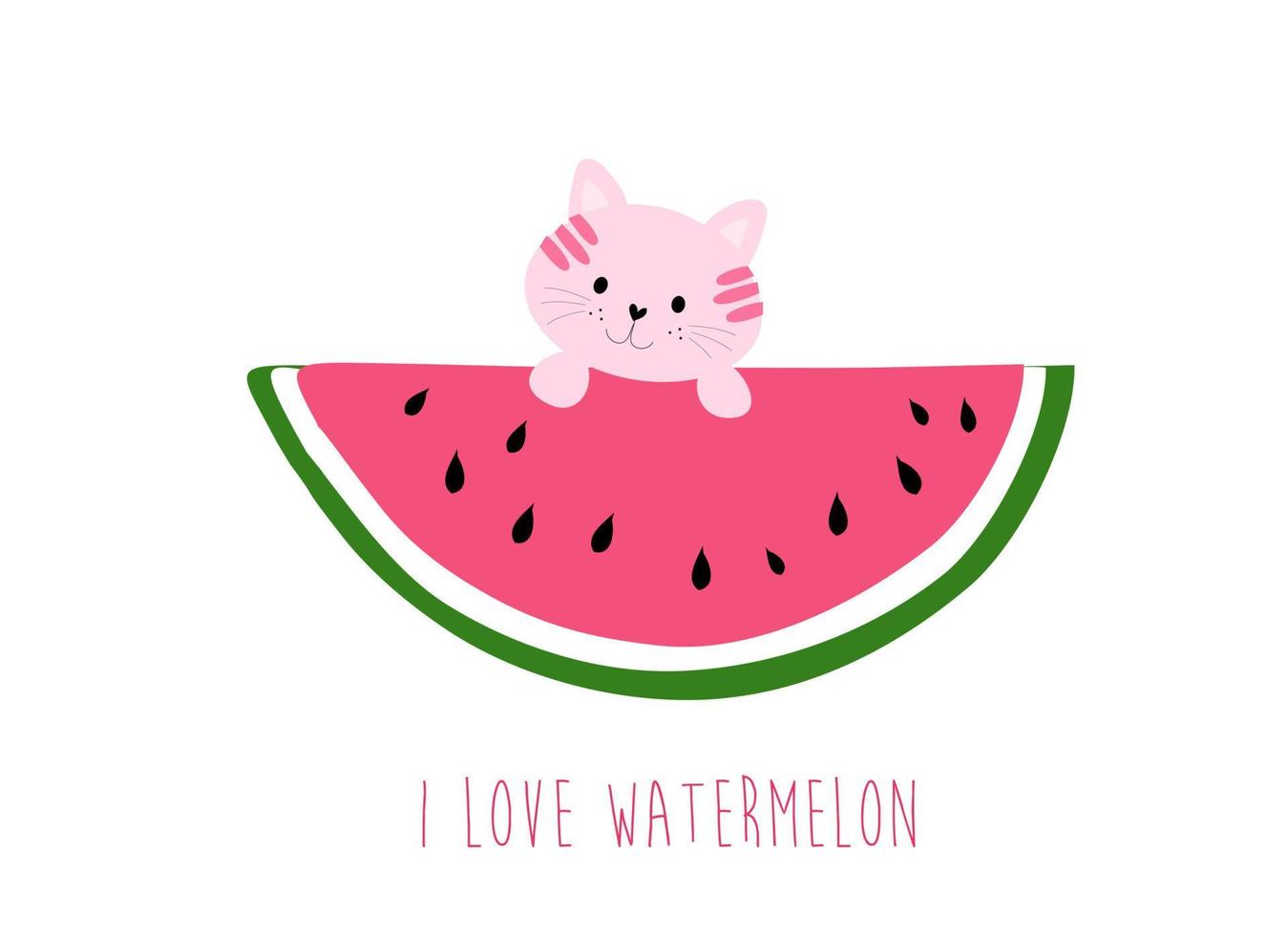 I love watermelon vector