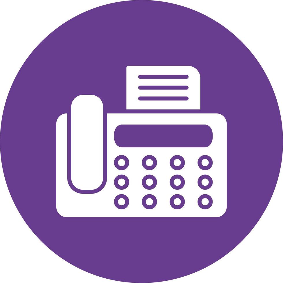 Fax Glyph Circle Multicolor vector
