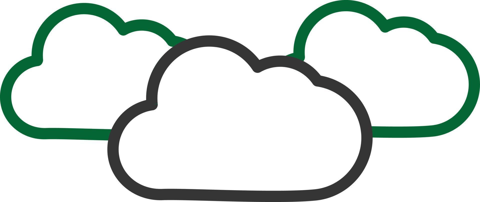 Cloudy Line Two Color vector