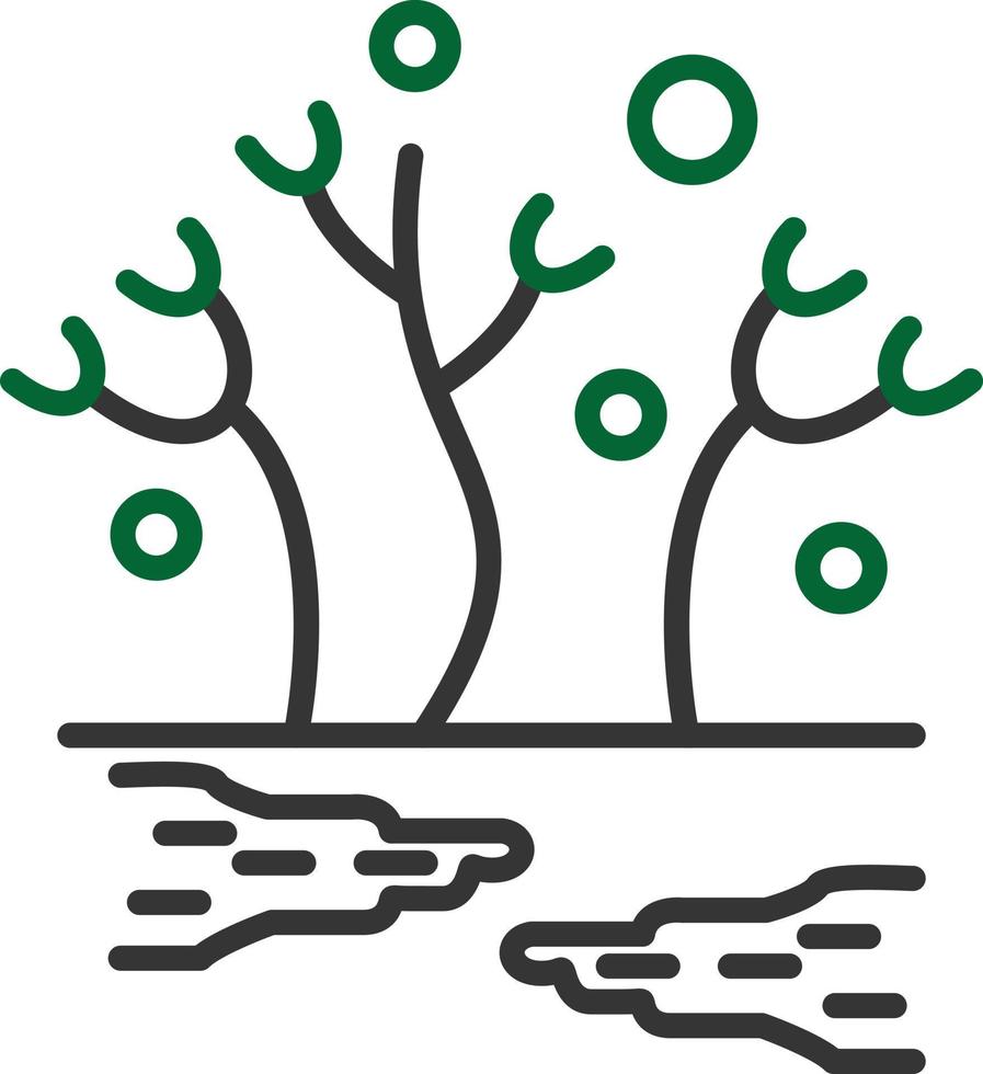 Moss Line Two Color vector