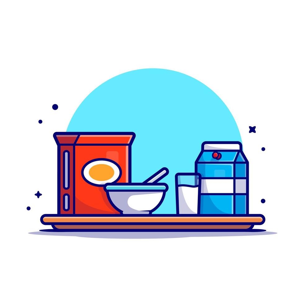 ilustración de icono de vector de dibujos animados de tiempo de desayuno. concepto de icono de comida y bebida vector premium aislado. estilo de dibujos animados plana