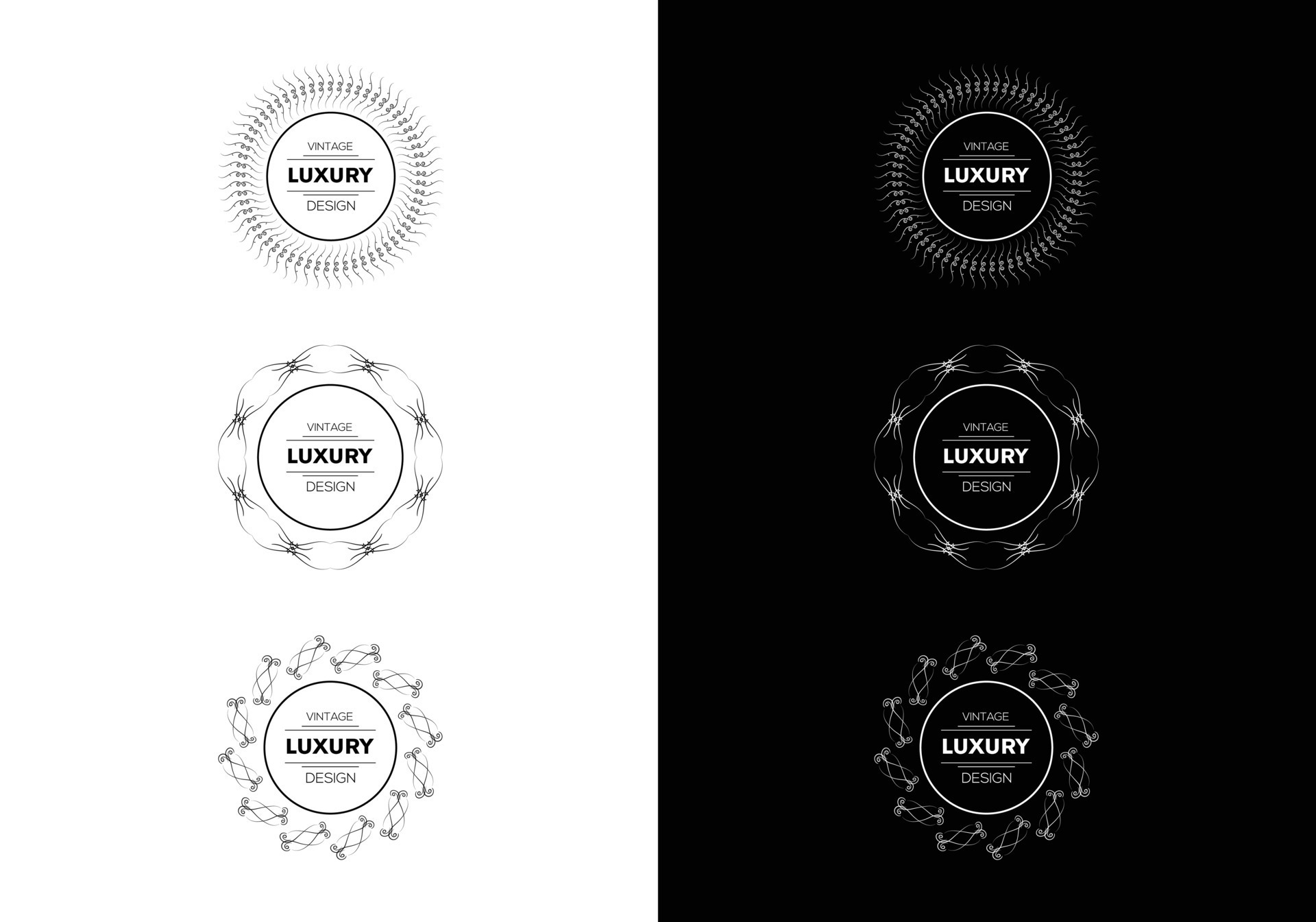 Decoration and ornaments elements Floral ornament 9428904 Vector Art at