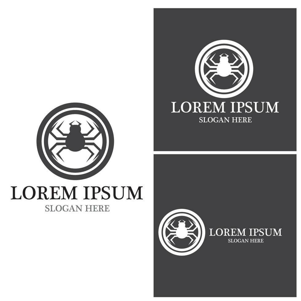 Spider icon and symbol vector template