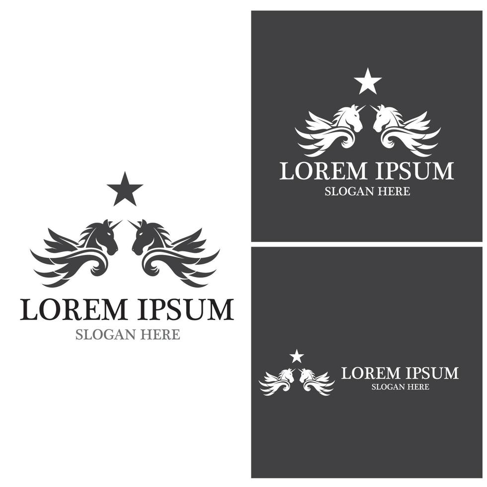 Pegasus icon and symbol vector template