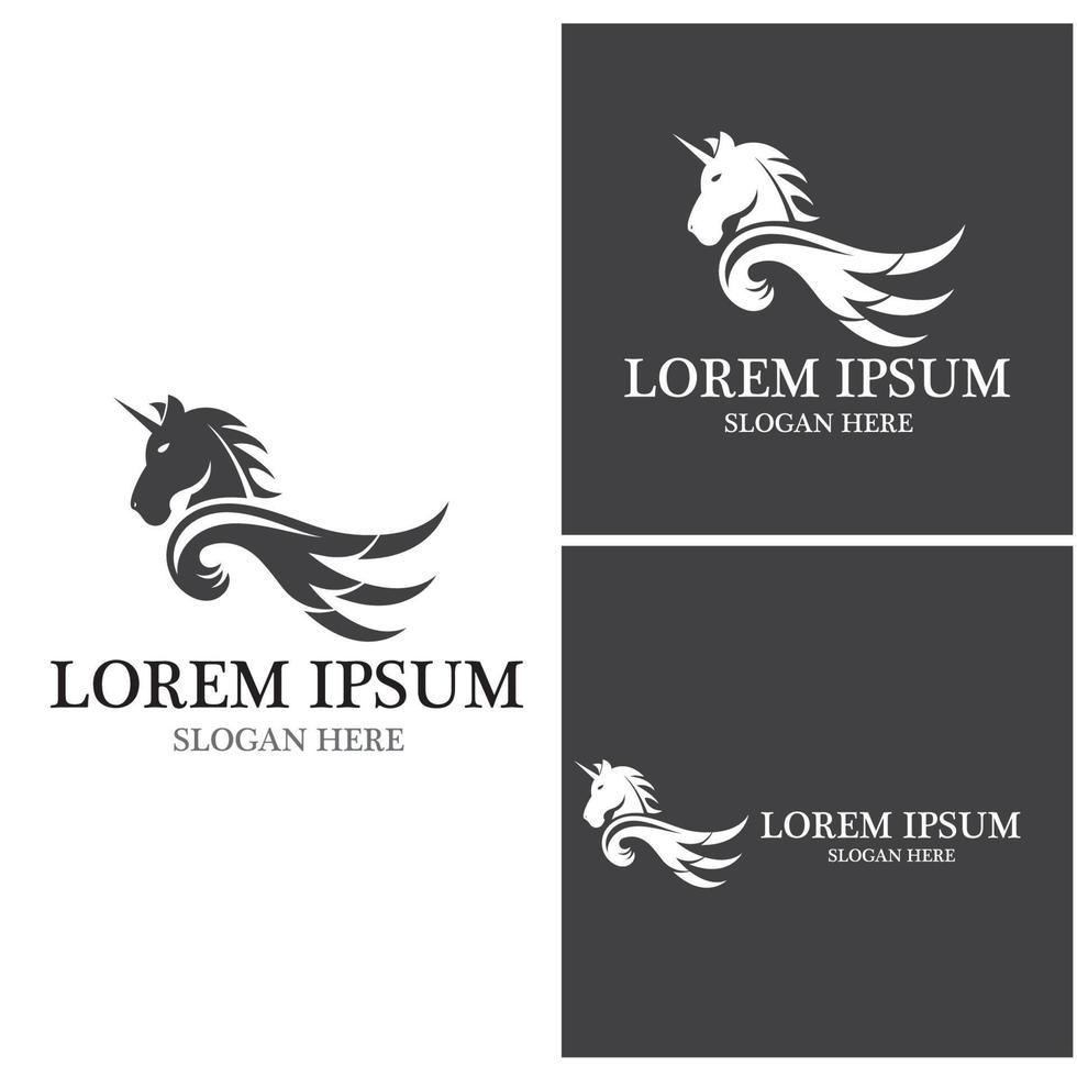 Pegasus icon and symbol vector template