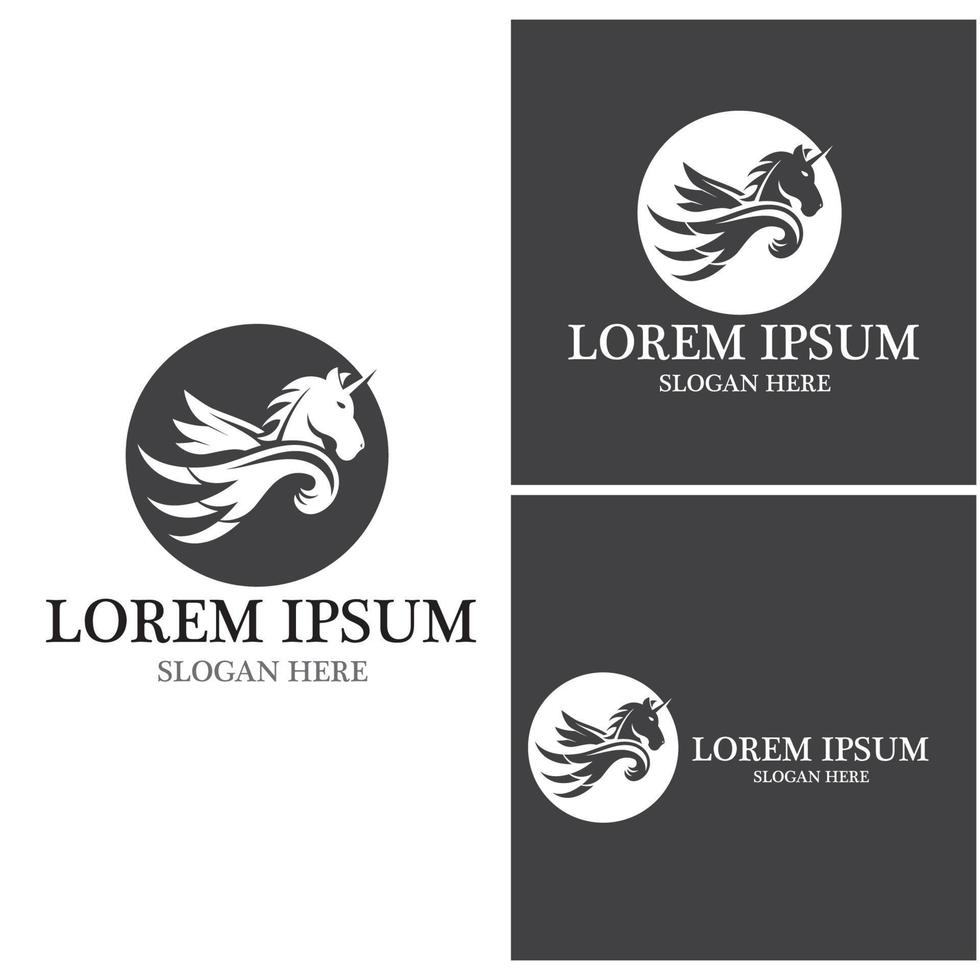 Pegasus icon and symbol vector template