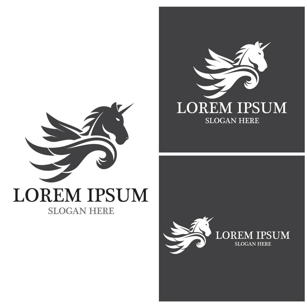 Pegasus icon and symbol vector template