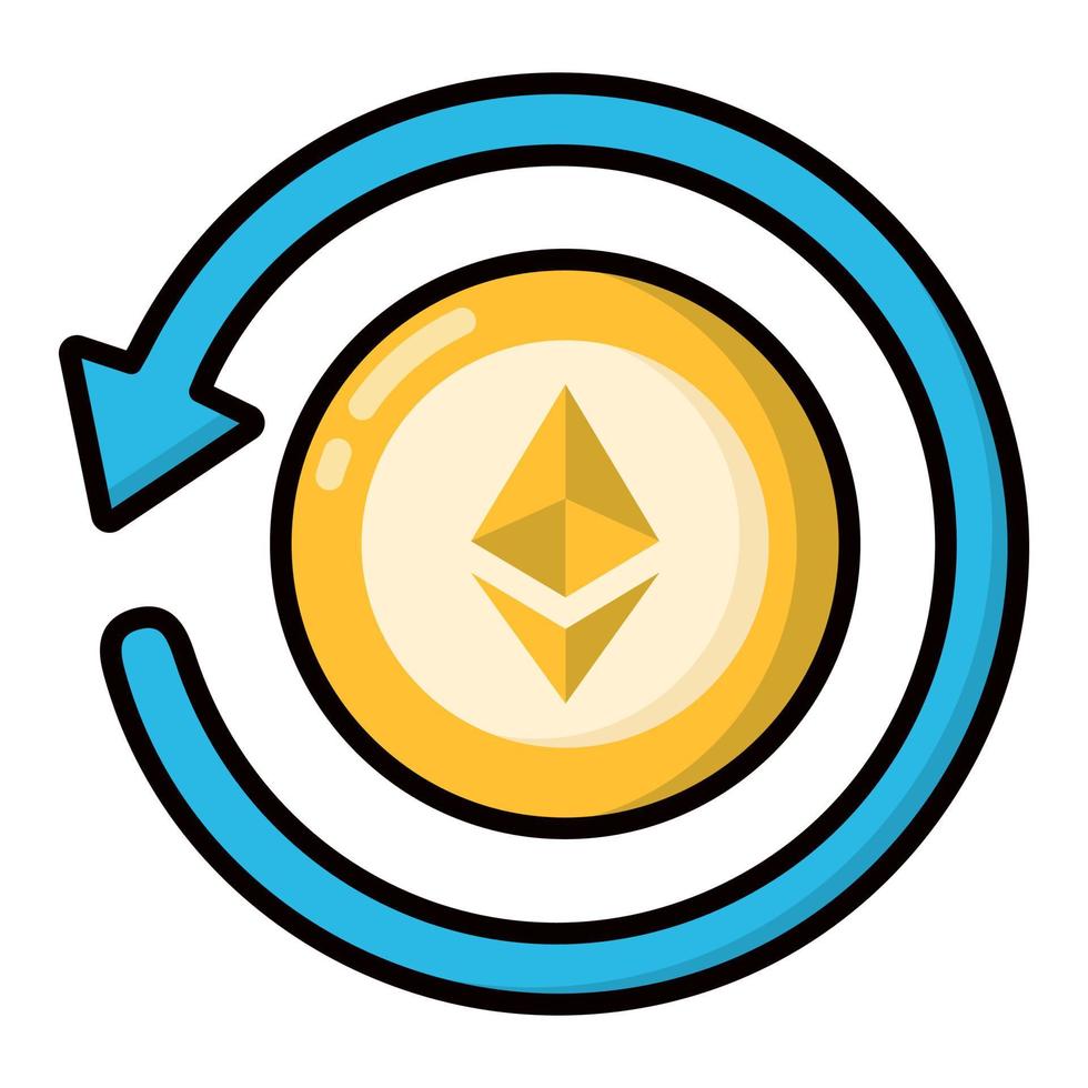 Transfer icon, Non-fungible token, Digital technology. vector