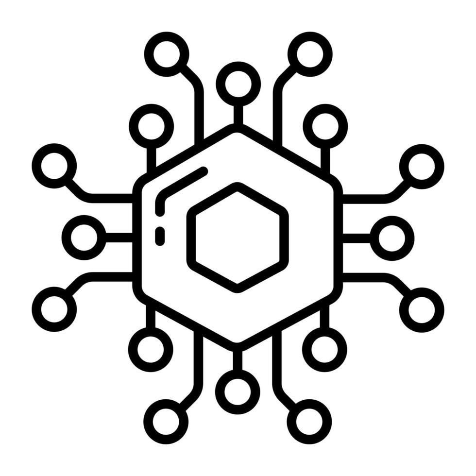Blockchain icon, Non-fungible token, Digital technology. 9429269 Vector